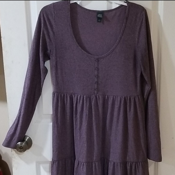 🔮a new day Purple Long Sleeve Ruffle Dress - Picture 5 of 5